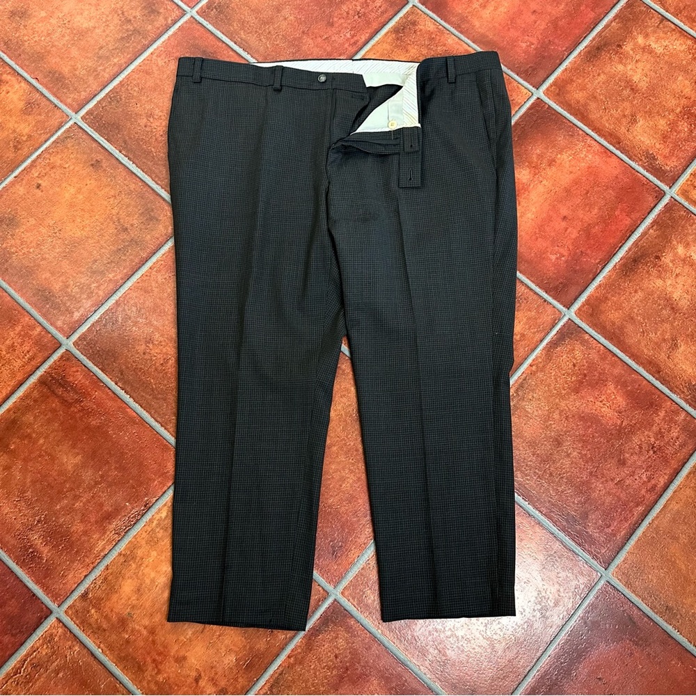 Jack Victor Men's Charcoal Wool 44x27 Dress Pants